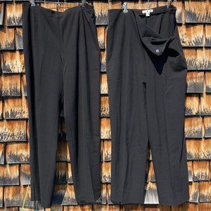 Coldwater Creek Flat Front Straight Leg Career Dress Pants 2 PAIRS LOT BUNDLE